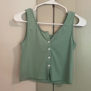 Small Mint colored Cropped Tank Top